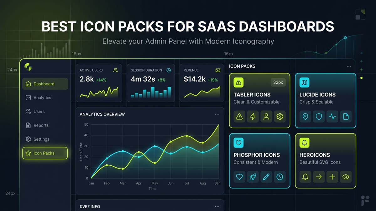 12 Best Icon Packs for SaaS Dashboards and Admin Panels Ranked