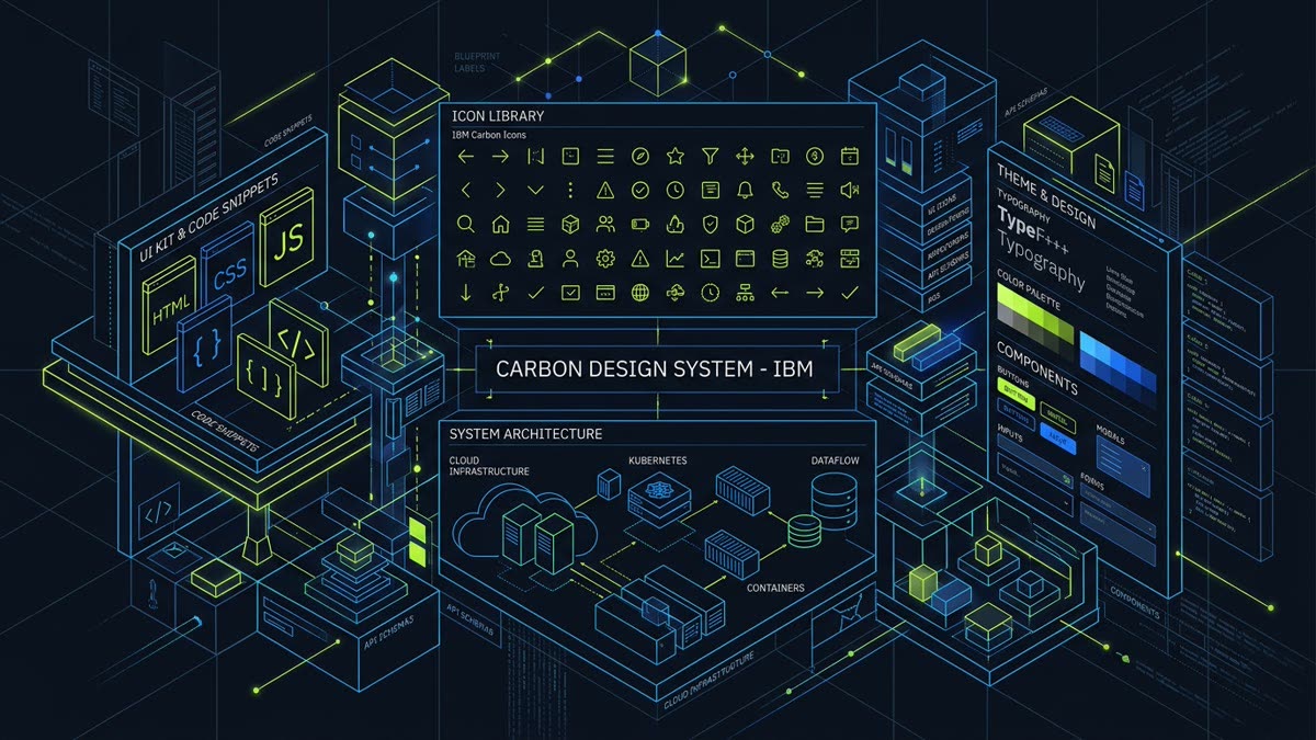 IBM Carbon Design System Architecture Illustration
