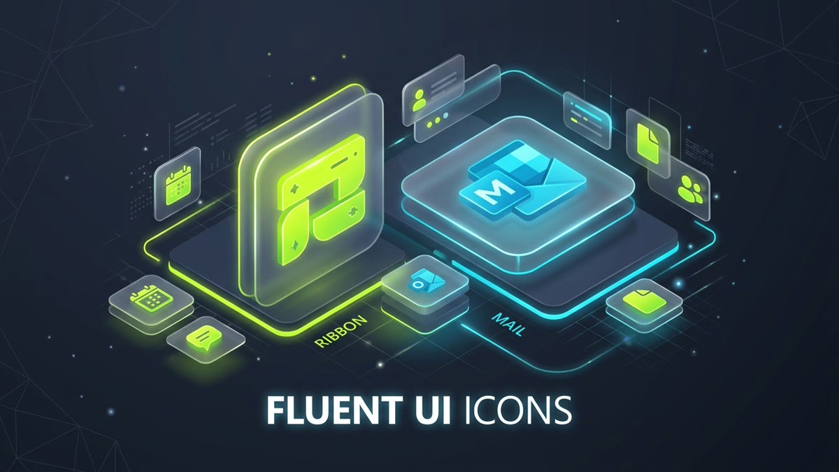 Microsoft Fluent UI Icons Vector Tech Illustration