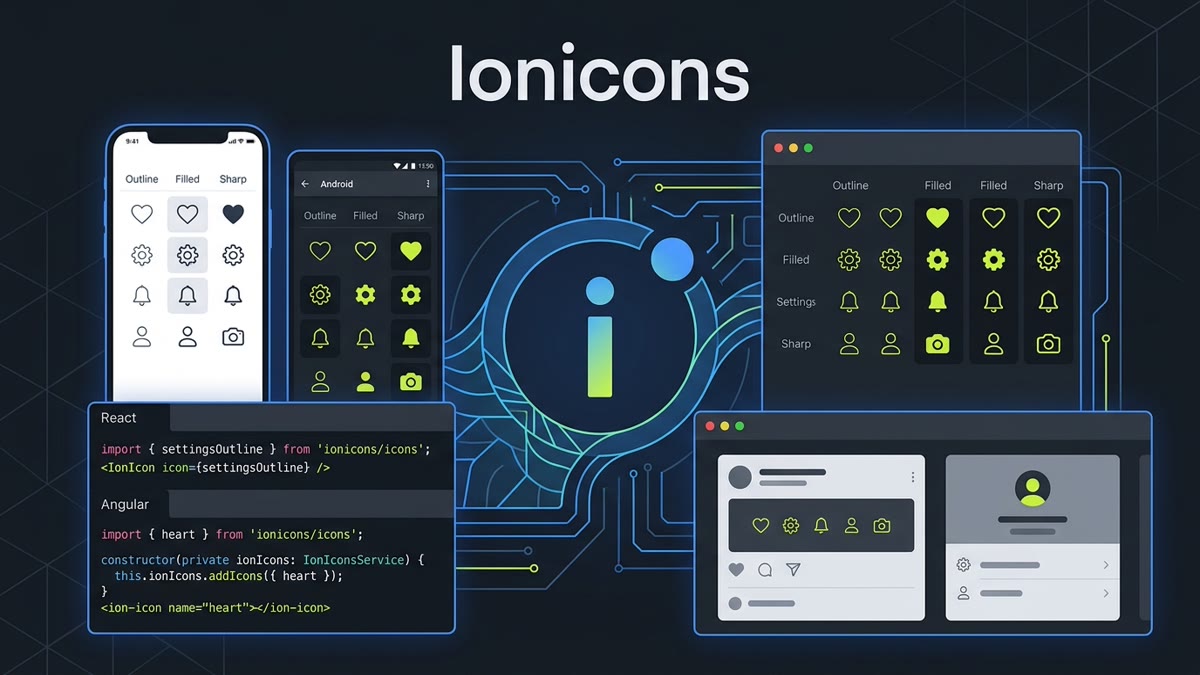 Ionicons Cross-Platform Vector Architecture and Framework Integration