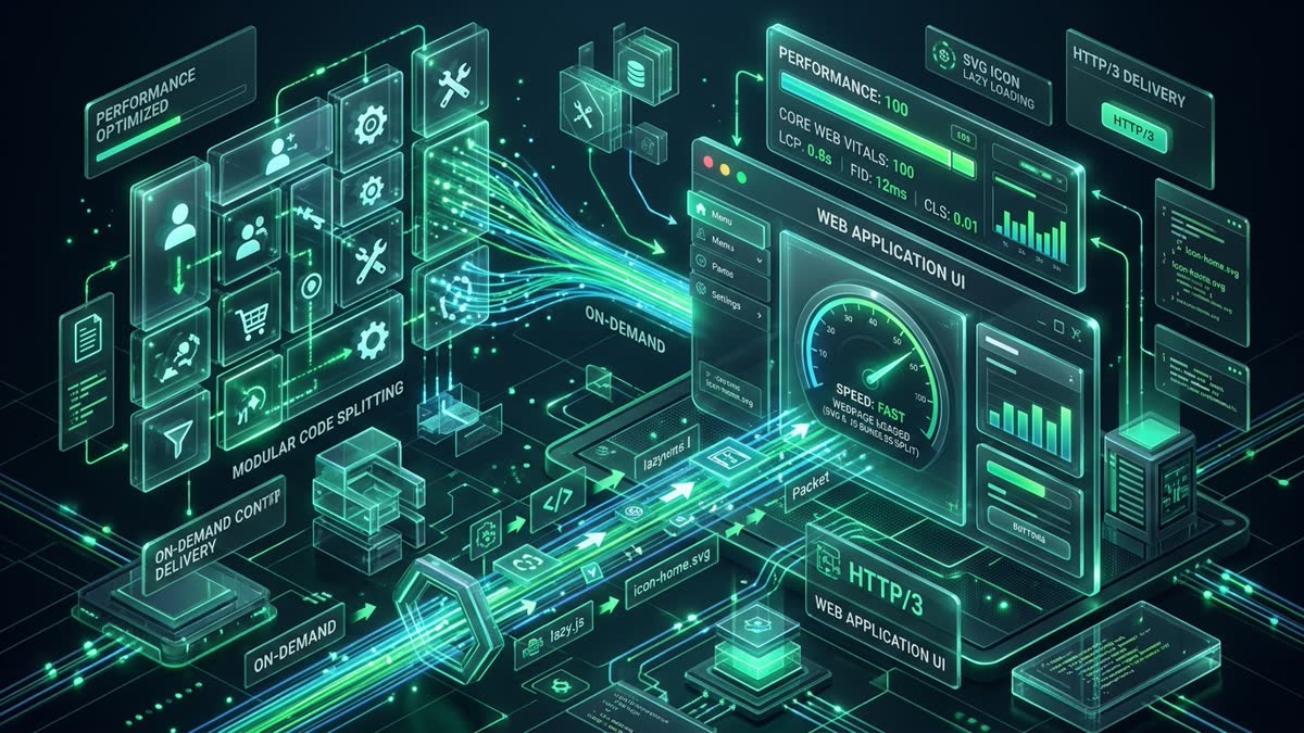SVG icon lazy loading and code splitting performance architecture
