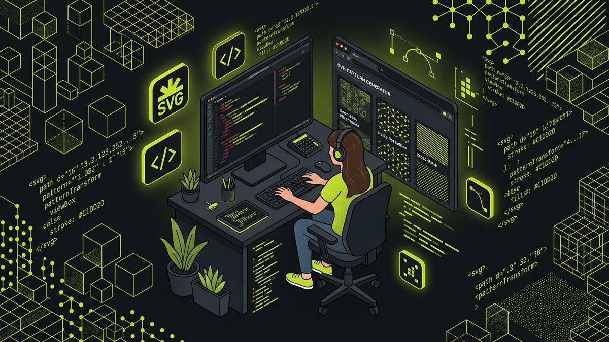 Developer Designing SVG Repeating Patterns and Procedural Background Textures